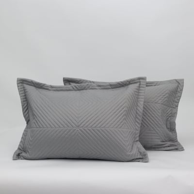 Set de 2 bucăți fețe de pernă decorative 50/70 cm. Queen Gri