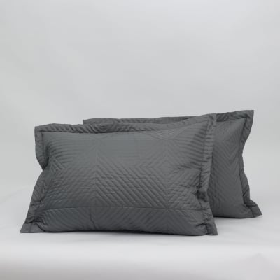 Set alcătuit din 2 buc. fețe de pernă decorative Queen Gri Închis 50/70 cm