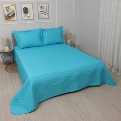 Cuvertura pentru pat dublu sau canapea Queen Turcoaz, 220/240 cm.