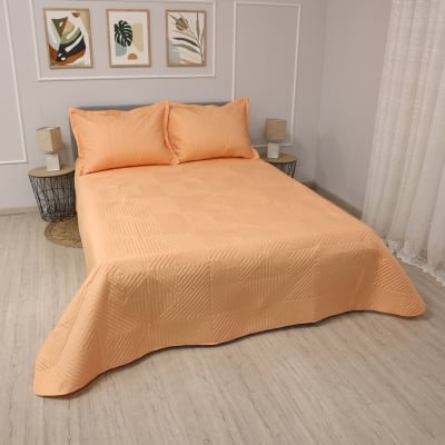 Cuvertura pentru pat dublu sau canapea Queen Piersică, 220/240 cm.