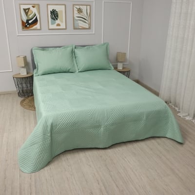 Cuvertura pentru o singură persoană sau canapea Queen Mentă 160/220 cm.