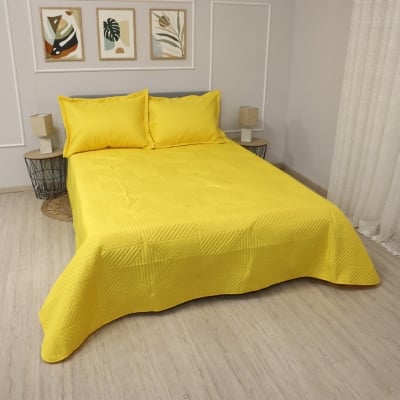 Cuvertura pentru o singură persoană sau canapea Queen Galben, 160/220 cm.
