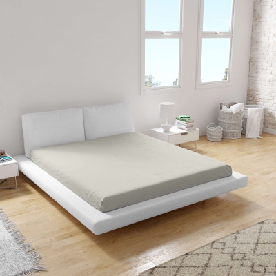 Cearșaf inferior din ranforce 100% bumbac, culoare Ecru V03