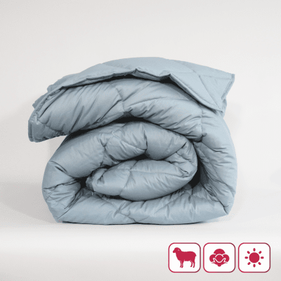 Pilotă de vară din lână „Merino Light Аcvă”, o persoană 150/210 cm