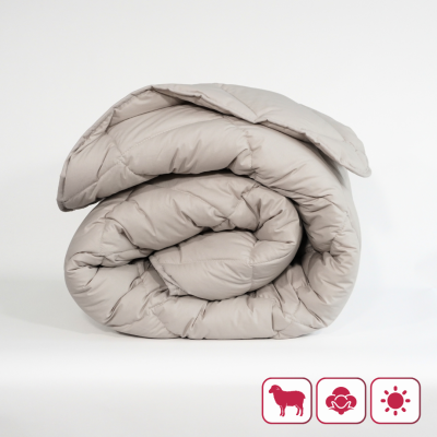 Pilotă de vară din lână „Merino Light Gri”,  persoană 150/210 cm