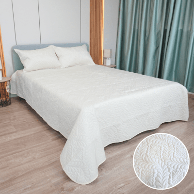 Шалте Велвет с 2бр. декоративни калъфки Слонова кост