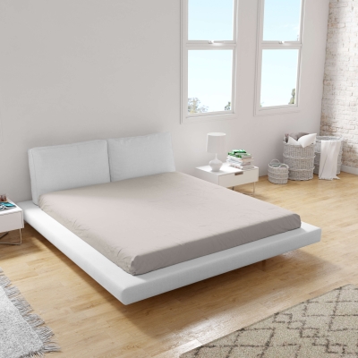 Cearșaf inferior din ranforce 100% bumbac, culoare Roz pal V122