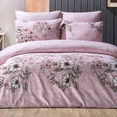 Set de pat de o persoană Magnolia, 3 piese, 70% bumbac și 30% PE, Multicolor