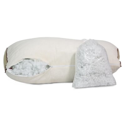 Pernă pentru dormit de bumbac 50/70 cm cu fermoar și umplutură suplimentară
