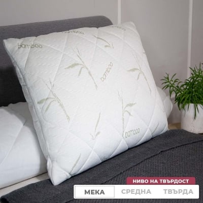 Pernă Bamboo Memory - pernă cu fibre de bambus și puf memory 50/70 cm