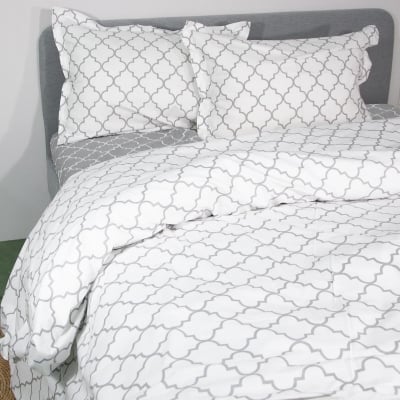 Lenjerie de pat cu model 100% bumbac ranforce 3 piese single