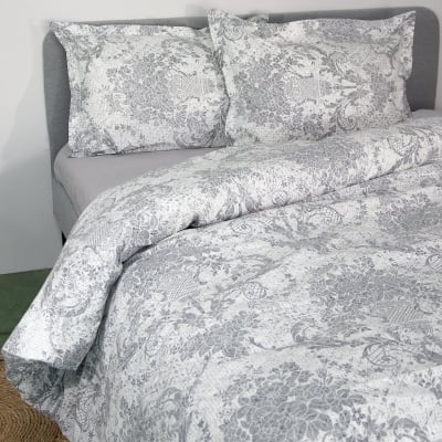 Set de pat dublu cu 2 huse 100% bumbac-ranforce
