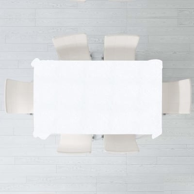 Față de masă 140/110 cm în culoare albă