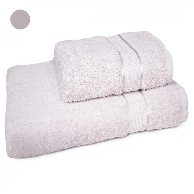 Set 2 prosoape de bumbac 70/140 cm și 50/90 cm, Lila pal