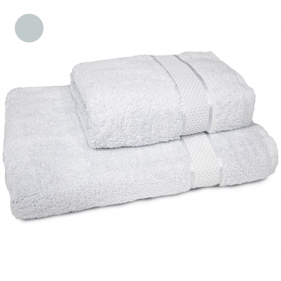 Set 2 prosoape de bumbac 70/140 cm și 50/90 cm, Albastru pal