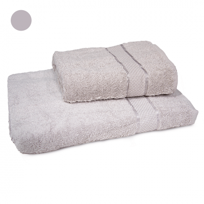 Set 2 prosoape de bumbac 70/140 cm și 50/90 cm, Taupe