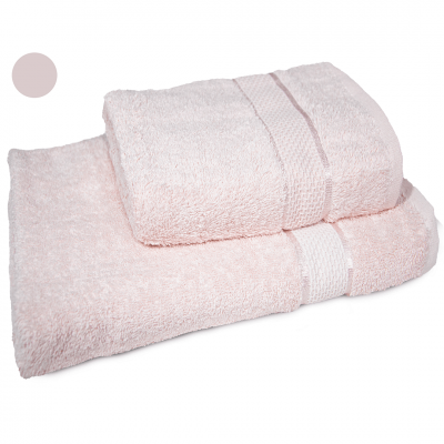 Set 2 prosoape de bumbac 70/140 cm și 50/90 cm, roz pal