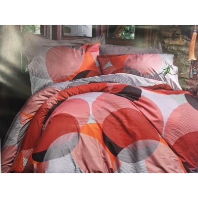 Set de pat din poplin de lux 100% bumbac Maxi Circle