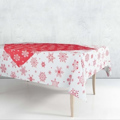 Runner de Crăciun din bumbac 100х100 cm
