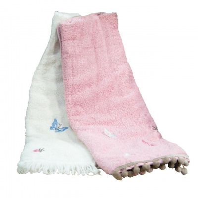 Set de prosoape 50x90 cm Fluturi alb, roz