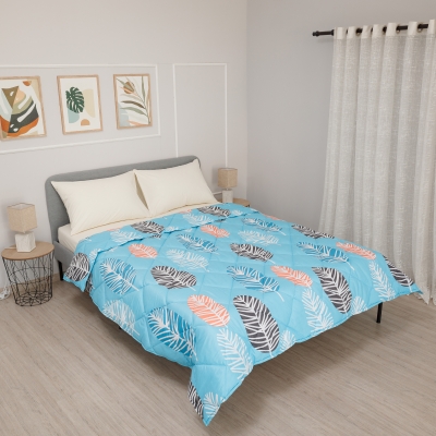 Set de pat single cu pilotă ușoară „Cecil Ecru“ 150/210 cm