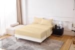 Cearșaf de pat cu elastic 90/200 cm ecru