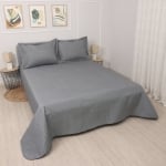 Set alcătuit din 2 buc. fețe de pernă decorative Queen Gri Închis 50/70 cm
