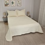Cuvertura pentru pat dublu sau canapea Queen Ecru, 220/240 cm.