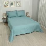 Cuvertura pentru pat dublu sau canapea Queen Albastru deschis, 220/240 cm.