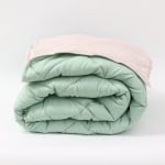 Pilotă ușoară de vară pentru pat de o persoană Elinor Roz pal/Mentă 200/210 cm