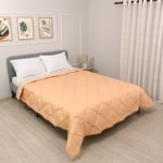 Pilotă ușoară de vară pentru pat dublu Piersică/Ecru 200/210 cm.