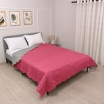 Cuvertură de pat sau canapea reversibilă Izi Roz/Gri 200x220 cm.