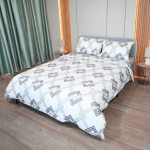 Set de lenjerie de pat Ashley, 4 piese, pentru dormitor, din 100% bumbac.