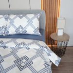 Set de lenjerie de pat Ashley, 4 piese, pentru dormitor, din 100% bumbac.