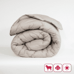 Pilotă de vară din lână „Merino Light Gri”,  persoană 150/210 cm