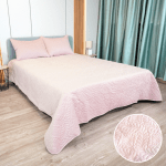 Шалте Велвет с 2бр. декоративни калъфки Пудра