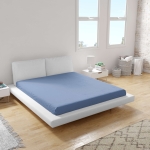 Cearșaf inferior din ranforce 100% bumbac, culoare Albastru V24