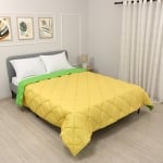 Pilotă de vară ușoară pentru pat de o persoană Elinor Galben/Verde 150/210 cm