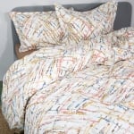 Set de pat dublu cu 2 huse 100% bumbac-ranforce