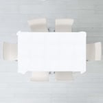 Față de masă 140/110 cm în culoare albă