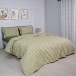 Set de pat 4 piese King pentru pat matrimonial din 100% bumbac