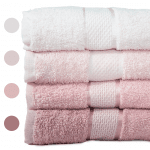 Set 2 prosoape de bumbac 70/140 cm și 50/90 cm, culoare roz cenușiu