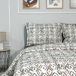 Set de pat 4 piese Evelin pentru pat matrimonial din 100% bumbac