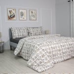 Set de pat 4 piese Evelin pentru pat matrimonial din 100% bumbac