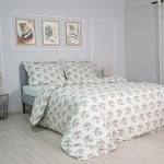 Set de pat 4 piese Rosalie pentru pat matrimonial din 100% bumbac