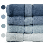 Set 2 prosoape de bumbac 70/140 cm și 50/90 cm, Albastru pal