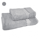 Set 2 prosoape de bumbac 70/140 cm și 50/90 cm, Gri mediu