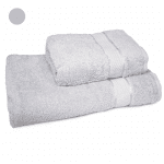 Set 2 prosoape de bumbac 70/140 cm și 50/90 cm, Gri pal
