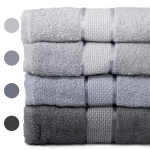 Set 2 prosoape de bumbac 70/140 cm și 50/90 cm, Gri pal
