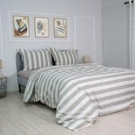 Set de pat 4 piese Line pentru pat matrimonial din 100% bumbac